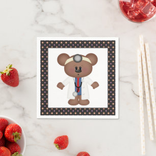 Servilleta De Papel Servilletas del fiesta del dibujo animado del oso