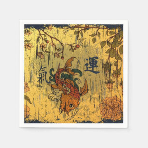 Servilleta De Papel Servilletas del Libro Blanco de Koi del japonés,