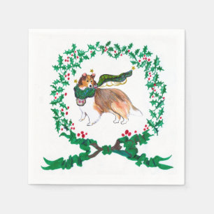 Servilleta De Papel Servilletas del navidad de Sheltie de Gulliver