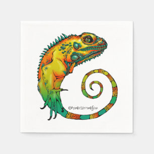Servilleta De Papel Servilletas del reptil para una fiesta de