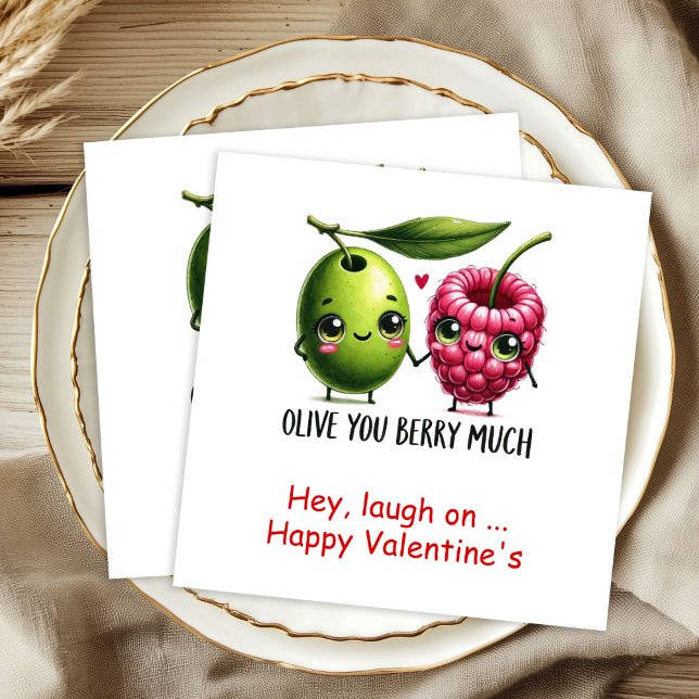 Servilleta De Papel Servilletas Divertidas de Comida Personalizadas pa (Funny Food Personalized Sweet Valentine Napkins

)