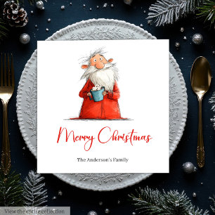 Servilleta De Papel Servilletas Divertidas y Originales de Papá Noel p