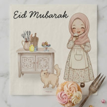 Servilletas Eid Mubarak para niños musulmanes