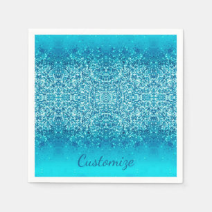 Servilleta De Papel Servilletas Elegantes Azul Hielo Brillo 2