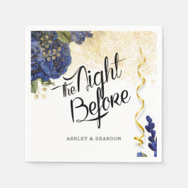 Servilleta De Papel Servilletas elegantes azules florales para la noch