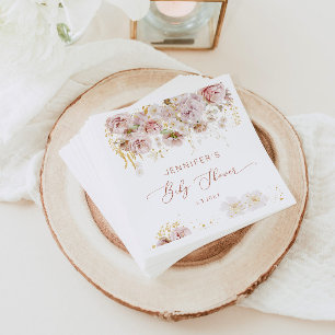 Servilleta De Papel Servilletas elegantes boho florales para baby show