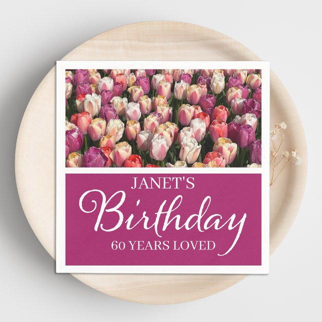 Servilleta De Papel Servilletas Elegantes de Tulipán para Cumpleaños 6 (Subido por el creador)
