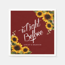 Servilleta De Papel Servilletas Elegantes Girasoles La Noche Antes