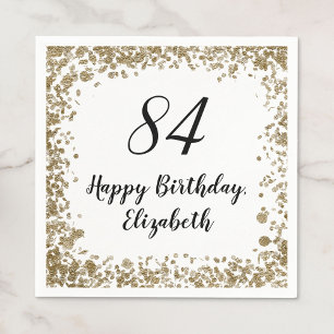 Servilleta De Papel Servilletas elegantes para 84 cumpleaños con lente