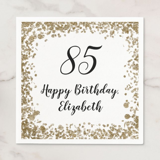 Servilleta De Papel Servilletas Elegantes para 85 Cumpleaños con Lente (Subido por el creador)