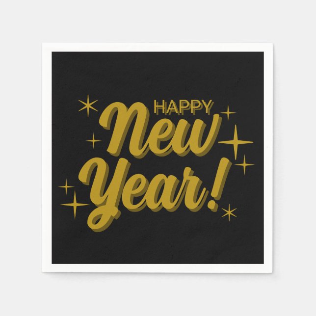 Servilleta De Papel Servilletas Feliz Año Nuevo (Anverso)