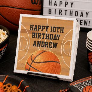 Servilleta De Papel Servilletas Feliz Cumpleaños Deportes Baloncesto