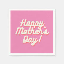Servilletas Feliz Día de la Madre Rosa