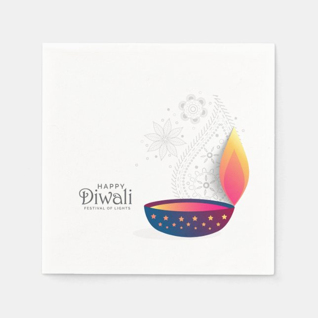 Servilleta De Papel Servilletas Feliz Diwali (Anverso)