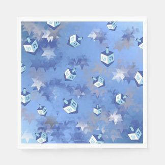 Servilleta De Papel Servilletas Feliz Janucá Estrellas Fugaces y Dreid