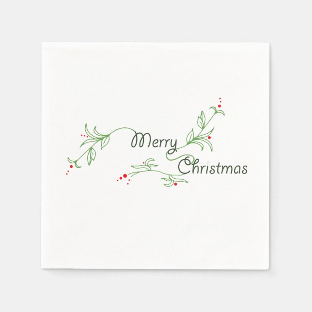 Servilleta De Papel Servilletas Feliz Navidad (Anverso)