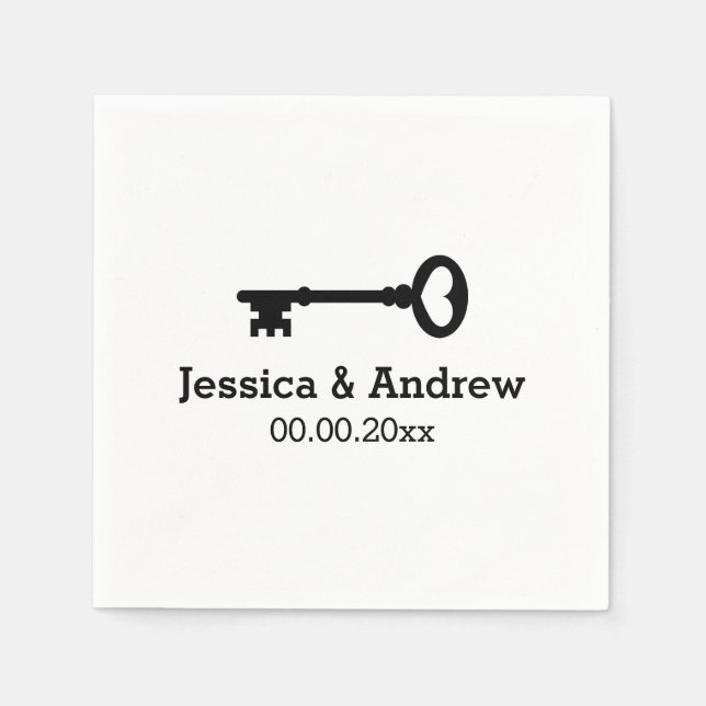 Servilleta De Papel servilletas fiesta de monograma personalizado con  (Anverso)