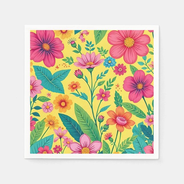 Servilleta De Papel servilletas florales (Anverso)