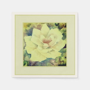 Servilleta De Papel Servilletas Florales de Rosa al Acuarela — Sage & 