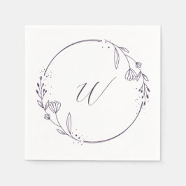 Servilleta De Papel Servilletas Iniciales para la Recepción de Boda