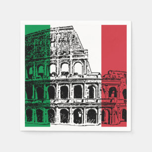 Servilleta De Papel Servilletas italianas con la imagen de la bandera