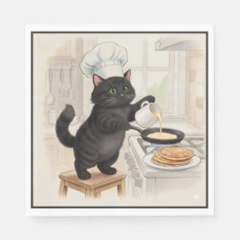 Servilleta De Papel Servilletas Kitty Kichen Gato Negro