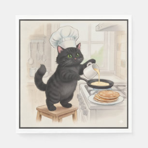 Servilleta De Papel Servilletas Kitty Kichen Gato Negro