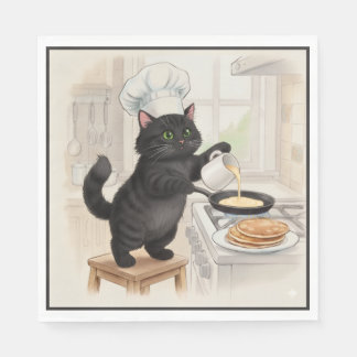 Servilleta De Papel Servilletas Kitty Kichen Gato Negro