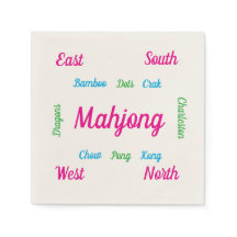 Servilletas lindas de mahjong