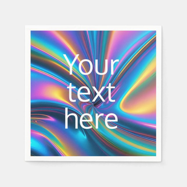 Servilleta De Papel Servilletas luminosas personalizadas, cambiar text (Anverso)