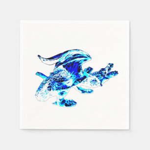 Servilleta De Papel Servilletas Mágicas Dragón de Escarcha Azul Fantas