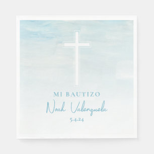 Servilleta De Papel Servilletas Mi Bautizo Azul