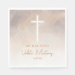 Servilleta De Papel Servilletas Mi Bautizo Morada