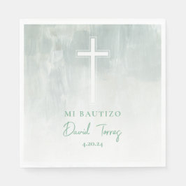 Servilleta De Papel Servilletas Mi Bautizo Verde