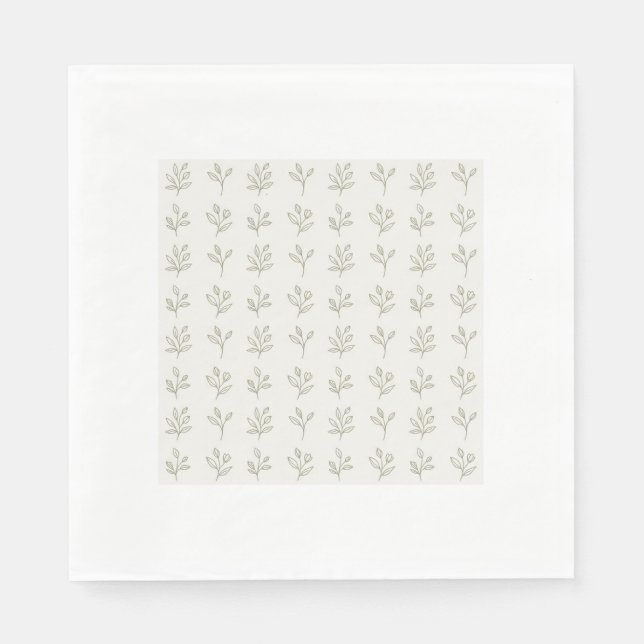 Servilleta De Papel Servilletas Mínimas Botánicas para Almuerzo (Anverso)