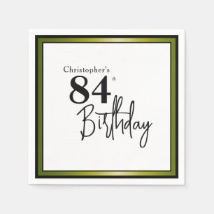 Servilleta De Papel Servilletas modernas para cumpleaños 84 elegantes 