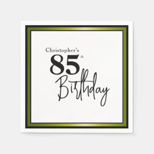 Servilleta De Papel Servilletas modernas para cumpleaños 85 Elegante n