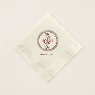 Servilleta De Papel servilletas monogramadas de cóctel C y M