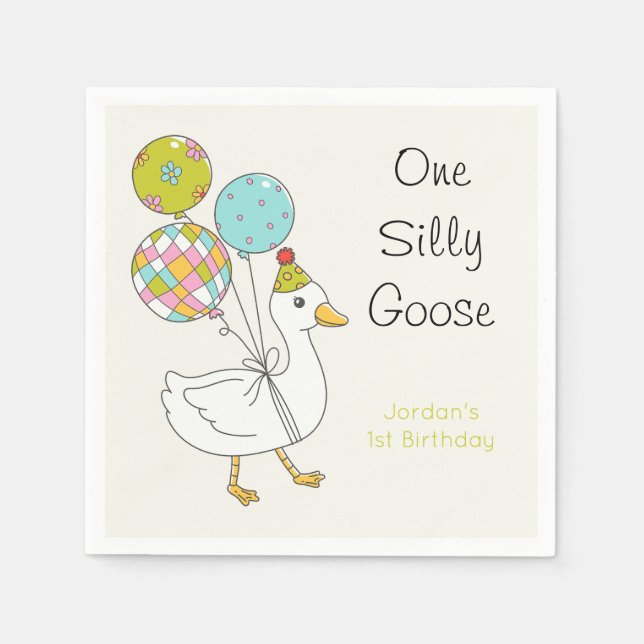 Servilleta De Papel Servilletas One Silly Goose (Anverso)