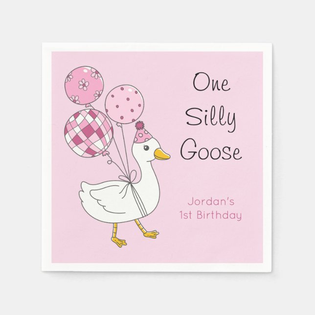 Servilleta De Papel Servilletas One Silly Goose (Anverso)