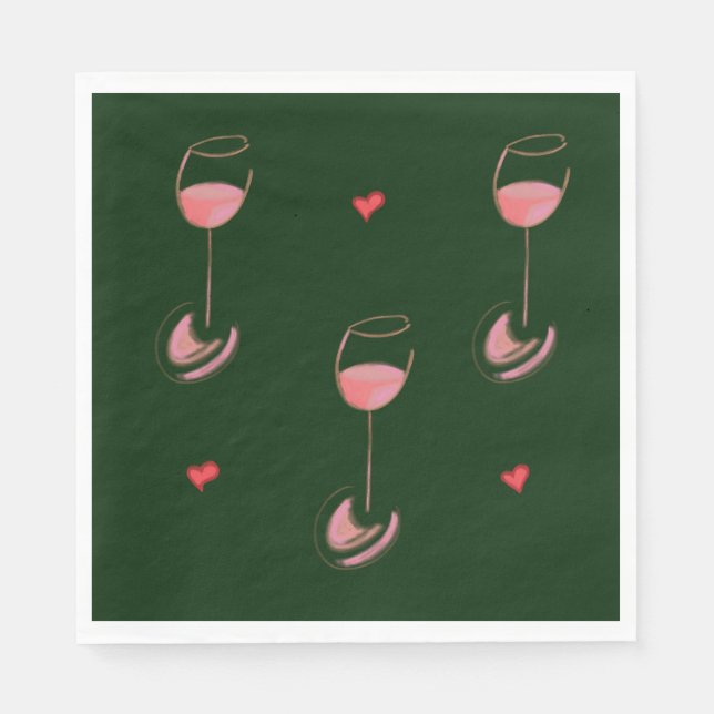 Servilleta De Papel Servilletas para amantes del vino (Anverso)