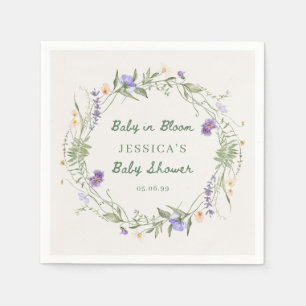 Servilleta De Papel Servilletas para Baby Shower 'Baby in Bloom Wildfl