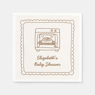 Servilleta De Papel Servilletas para Baby Shower Bun in the Oven