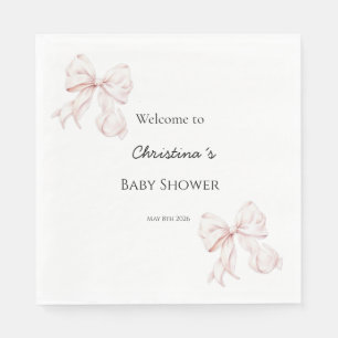Servilleta De Papel Servilletas para baby shower con lazo