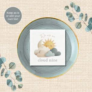 Servilleta De Papel Servilletas para Baby Shower con tema de nubes