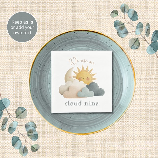 Servilleta De Papel Servilletas para Baby Shower con tema de nubes (Subido por el creador)