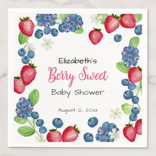 Servilleta De Papel Servilletas para Baby Shower de Acuarela Bayas Dul