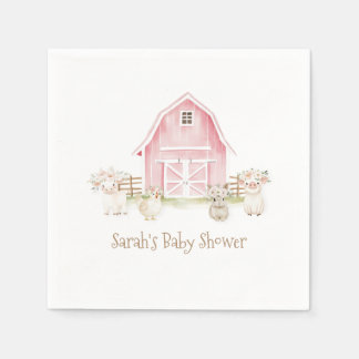 Servilleta De Papel Servilletas para Baby Shower de Animales de Granja