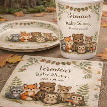 Servilletas para Baby Shower de Animales del Bosqu
