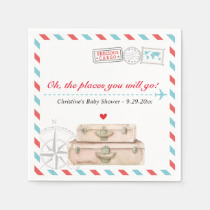 Servilleta De Papel Servilletas para Baby Shower de Avión de Aventura